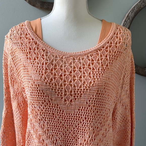 Chico's Orange Knit Sweater with matching tank size 3. 2 piece set - Picture 4 of 10
